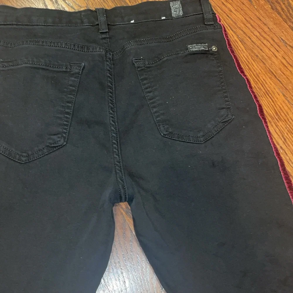 7 For All Man Kind Black Denim Jeans high waist ankle skinny - Picture 7 of 9